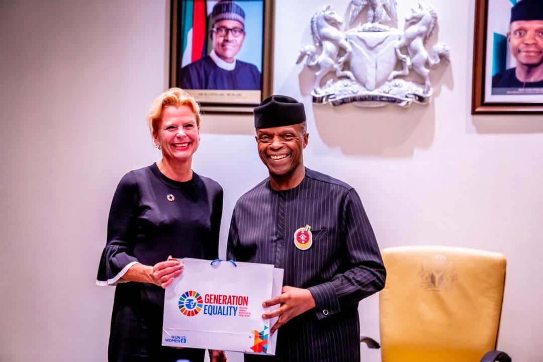 VP Osinbajo Receives Delegation From UN Women Led By Asa Regner, Deputy Executive Director For Intergovernmental Support & Strategic Partnerships On 21/10/2019
