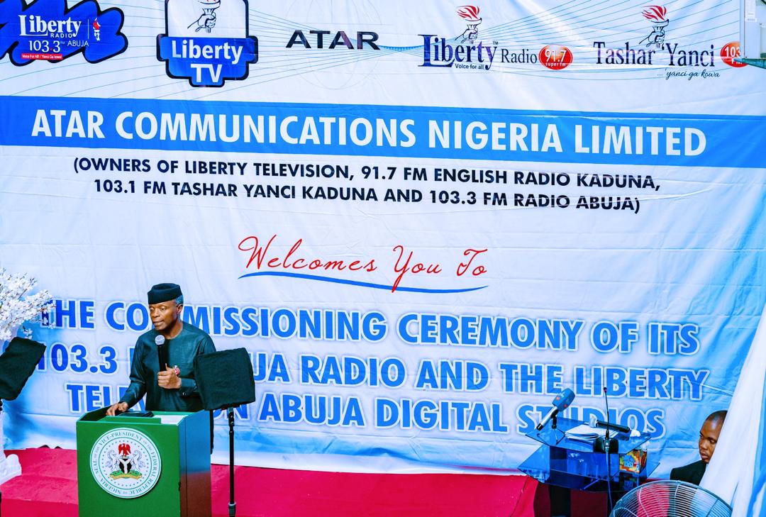 VP Osinbajo Commissions Atar Communications Nigeria Limited On 31/10/2019