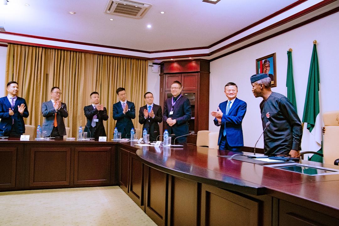 Vice-President Yemi Osinbajo SAN receives Ali-Baba Chairman and Co-Founder Jack Ma