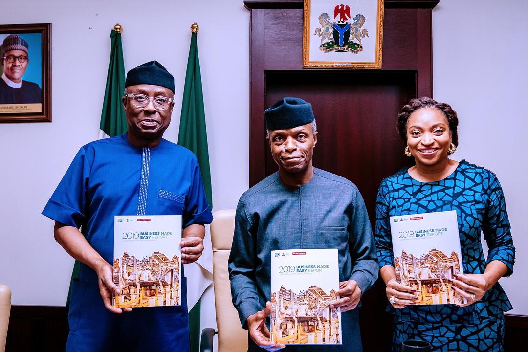 VP Osinbajo Receives PEBEC’s Second “Business Made Easy” Report From The Council’s Secretary, Dr. Jumoke Oduwole On 24/02/2020