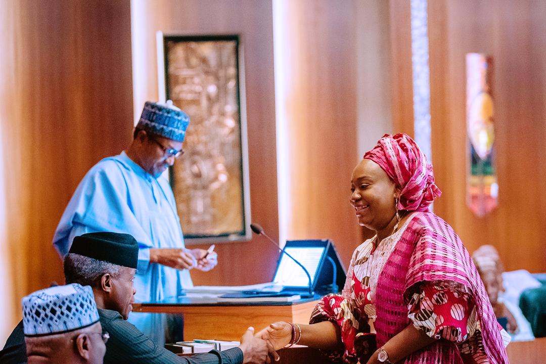 President Buhari Presides Over Federal Executive Council Meeting & Swears In Mrs Folashade Yemi Esan As Head Of Civil Service Of The Federation On 04/03/2020