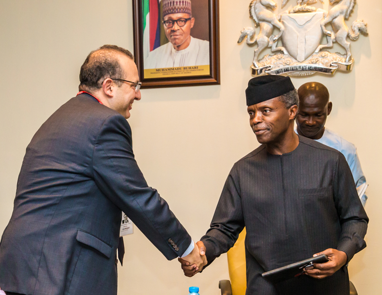 Acting President Osinbajo Meets with Amine Mati Senior Resident Representative And Mission Chief For Nigeria, International Monetary Fund (IMF), State House, Abuja On 15/08/2017