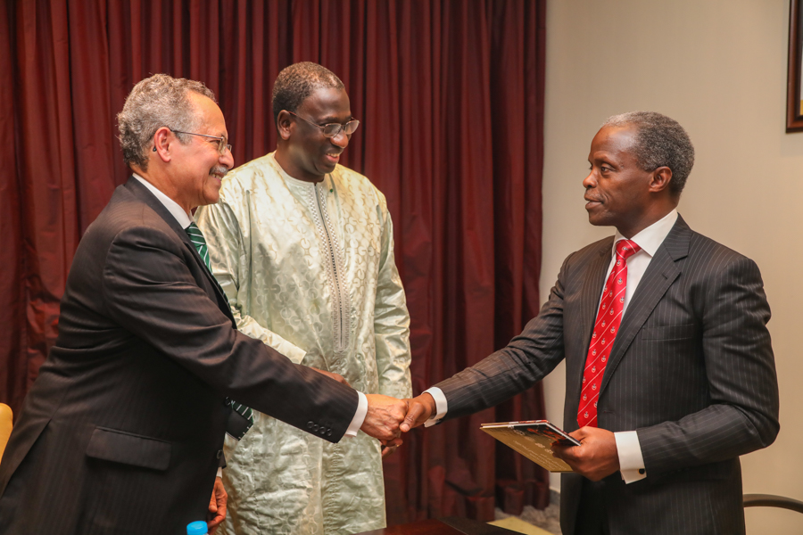 VP Osinbajo Receives The African, Caribbean & Pacific (ACP) Delegation Led By Its President, H.E Amadou Diop And Sec. General, Dr. Patrick Gomes At The State House, Abuja On 27/09/2017
