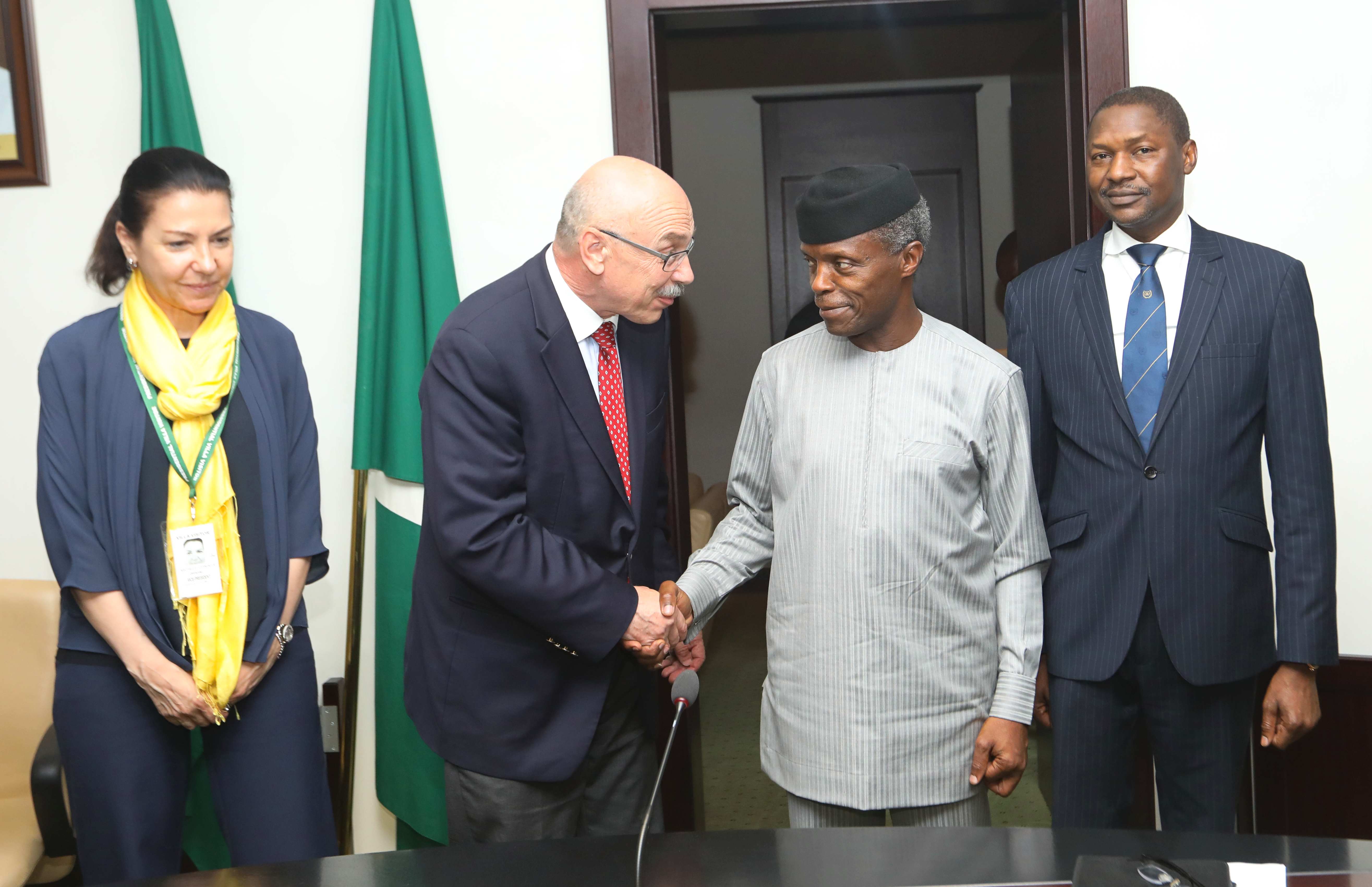 VP Osinbajo Receives In Audience a High-Level UN Delegation On Counter-Terrorism On 25/07/2018