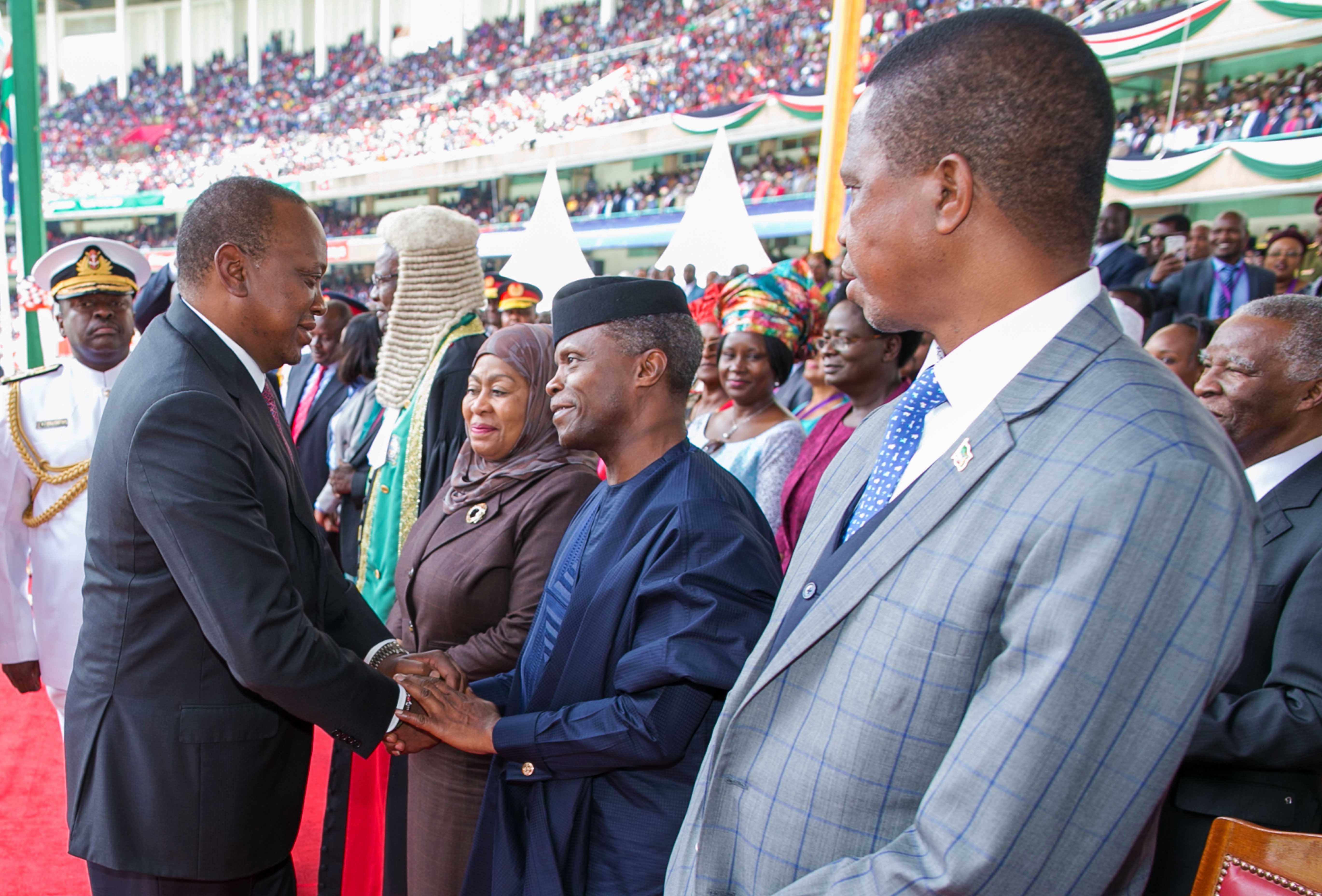 VP Osinbajo and other African Leaders Attend President Uhuru Kenyatta’s 2nd Term Inauguration, Nairobi On 28/11/2017