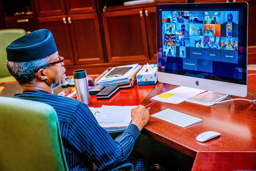 VP Osinbajo Presides Over Virtual Meeting Of The National Council On Privatization On 21/07/2020
