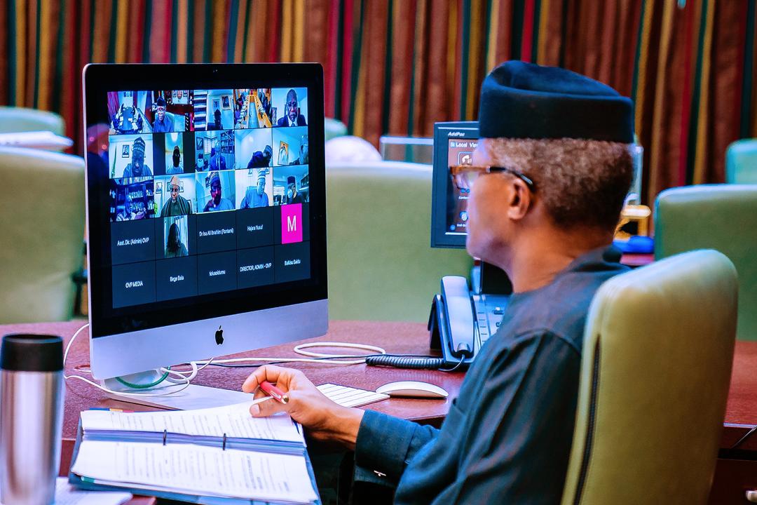 VP Osinbajo Presides Over Virtual Meeting Of National Council On Privitazation On 17/08/2020