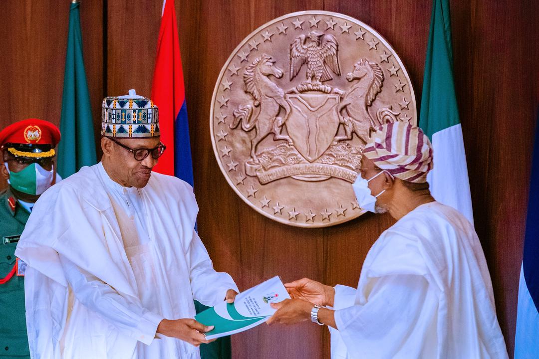 President Buhari Receives Citizen Data Management & Harmonization Report From Minister Of Interior, Ogbeni Rauf Aregbesola On 13/08/2020