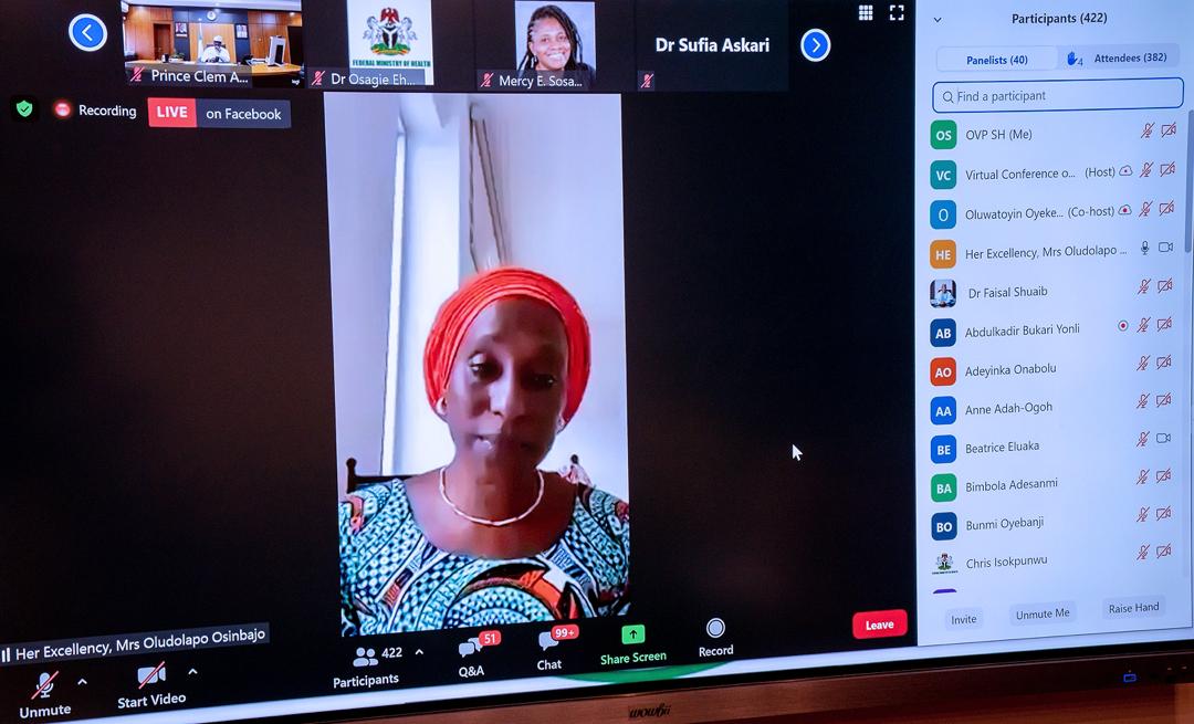 VP Osinbajo Attends Aisha Buhari Foundation Virtual Conference On Nutrition Themed; Harnessing Innovative Financing Options For Nutrition On 18/08/2020
