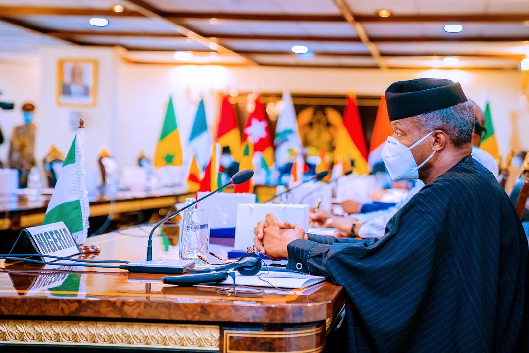 VP Osinbajo Represents President Buhari At ECOWAS Extraordinary Summit Regarding Situation In Mali In Accra, Ghana On 15/09/2020