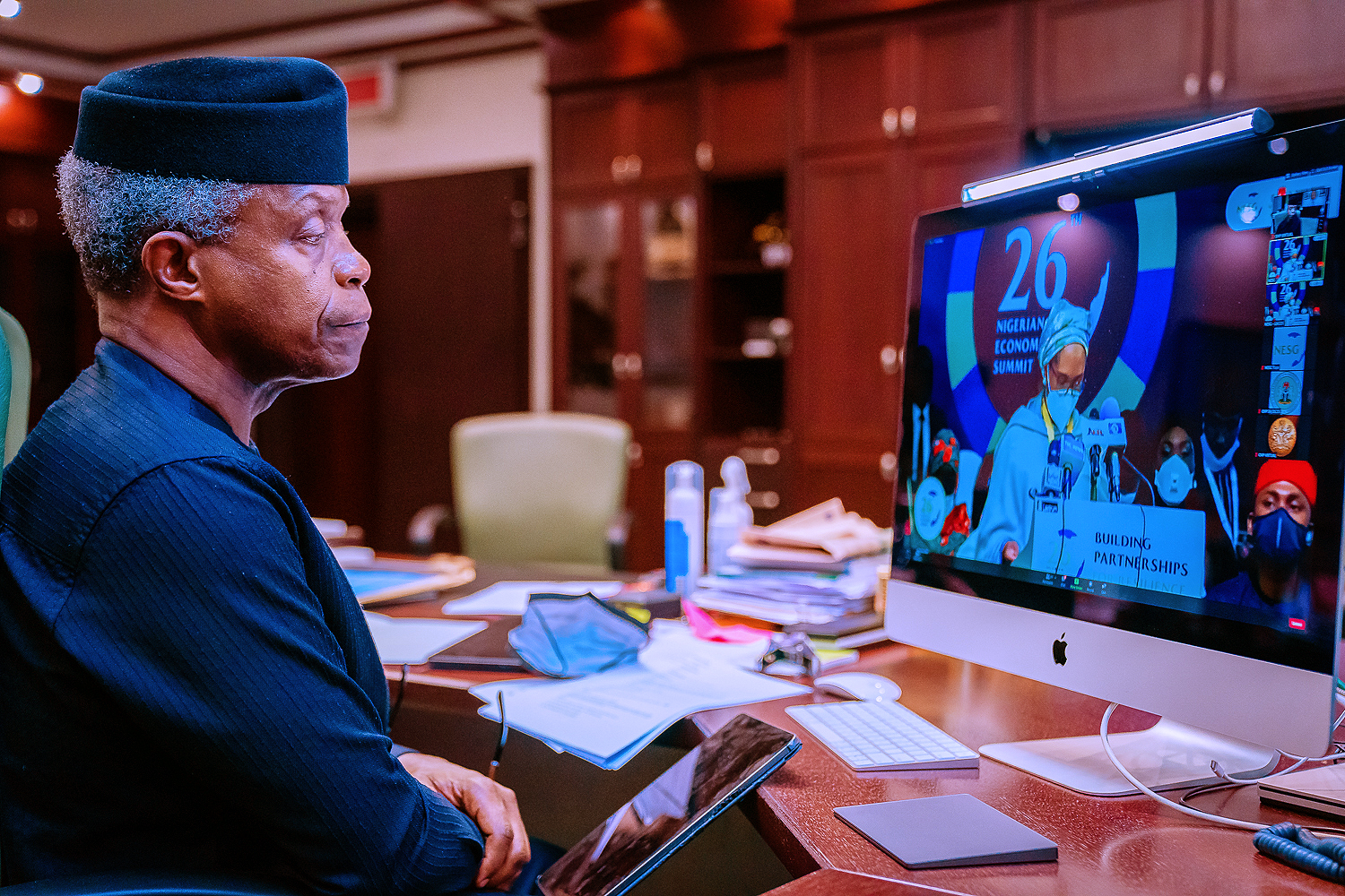 VP Osinbajo Attends 26th Edition Of The Nigerian Economic Summit Group Conference On 23/11/2020