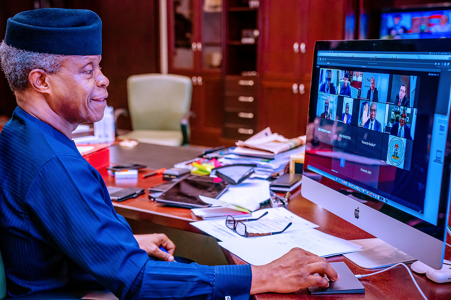 VP Osinbajo Participates In A Virtual Interactive Session With French Business Leaders On 24/11/2020
