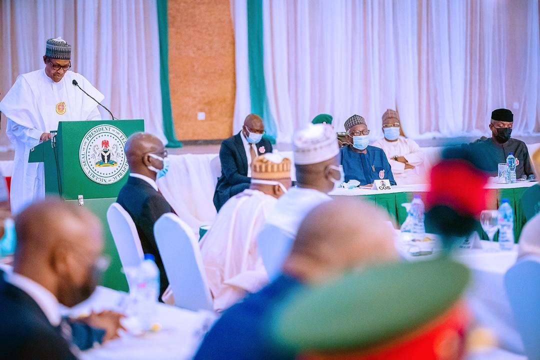 President Buhari & VP Osinbajo Attend The Presidential Parley With NIPSS SEC 42, (2020 Class) On 03/12/2020