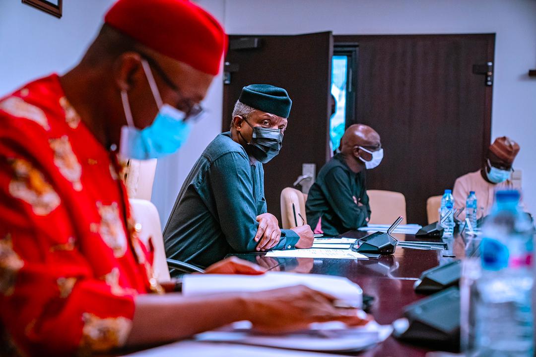 VP Osinbajo At The Inaugural Meeting Of Cabinet Committee To Review Draft Of National Transport Policy On 11/02/2021