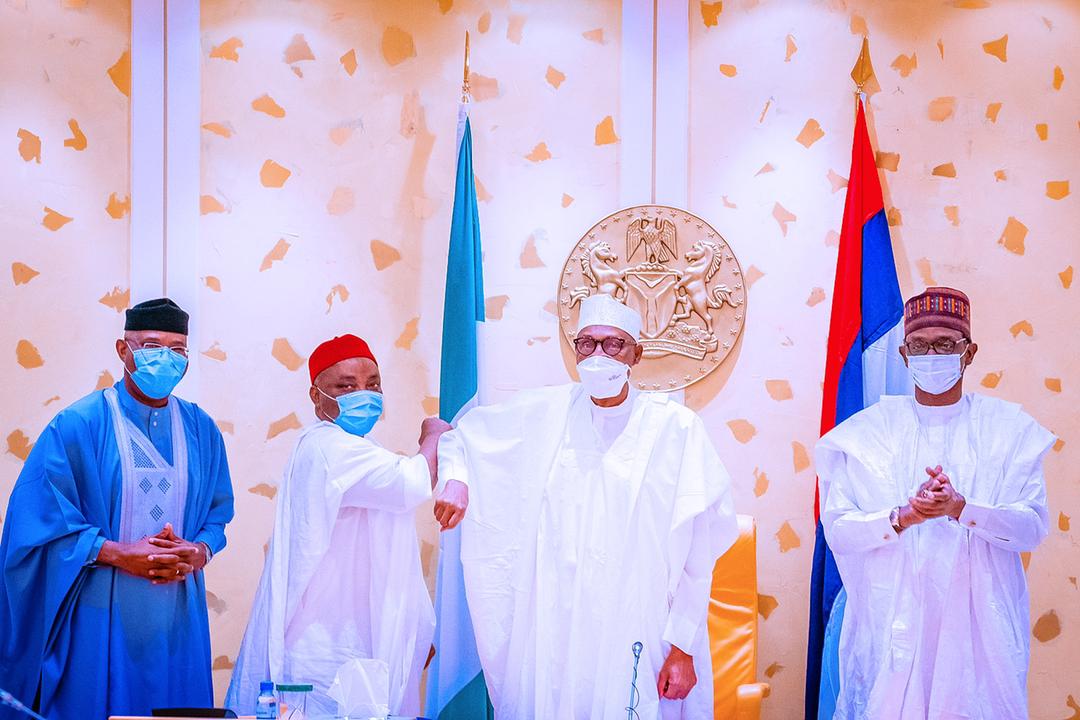 President Buhari Receives Briefing From APC Caretaker Committee & Welcomes Senator Peter Nwaoboshi Of Delta State Who Decamped From PDP To APC On 25/06/2021