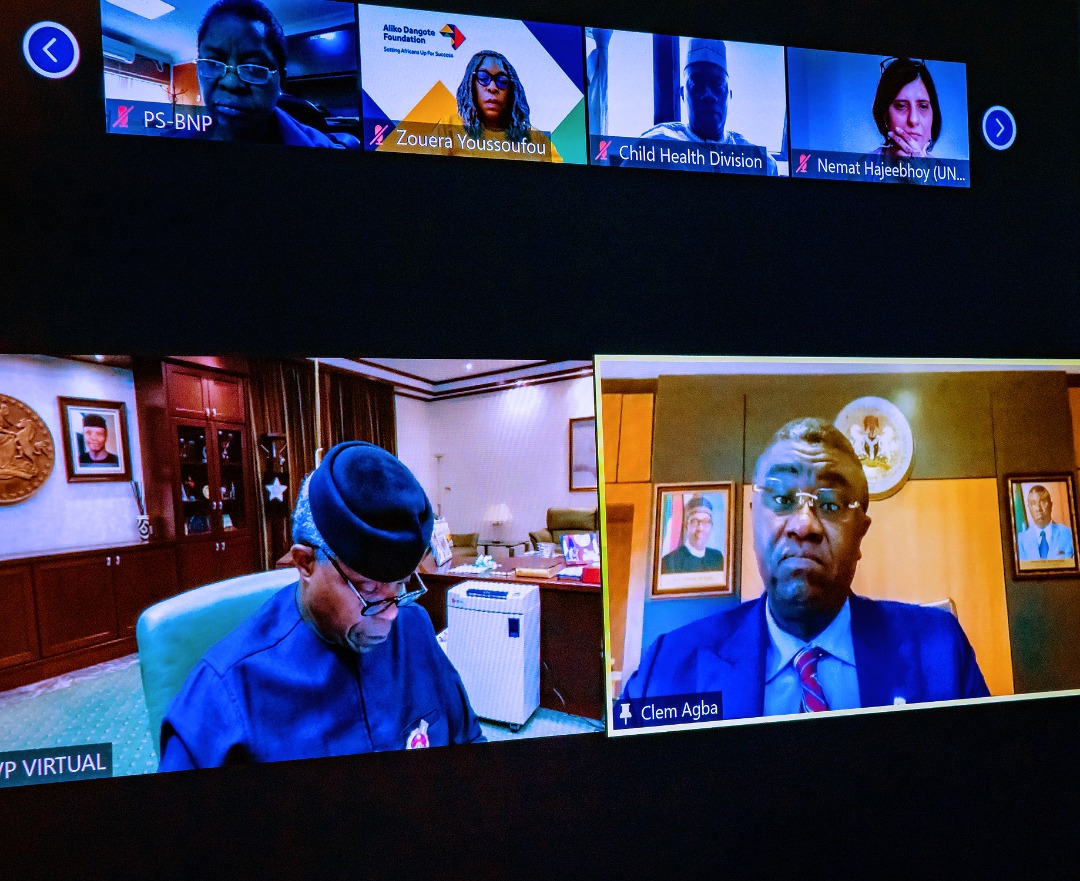 VP Osinbajo Chairs Virtual Bi-Annual Meeting Of The National Nutrition Council On 14/01/2022