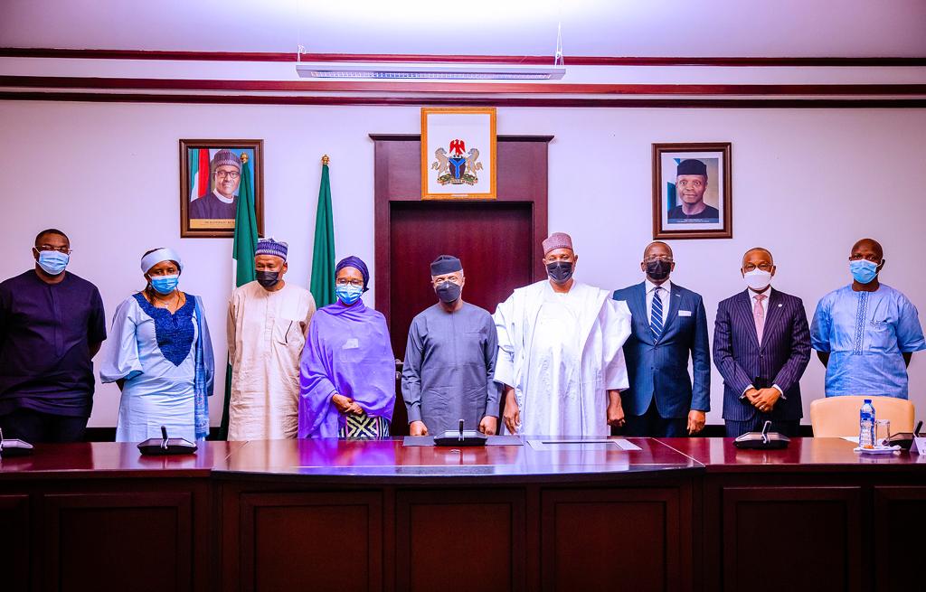 VP Osinbajo Inaugurates The Reconstitution Of The National Council On Privatization On 28/01/2022