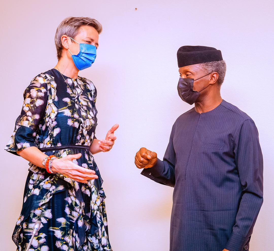 VP Osinbajo Receives In Audience, The Executive Vice President Of The European Commission, Ms Margrethe Vestaga On 13/022022