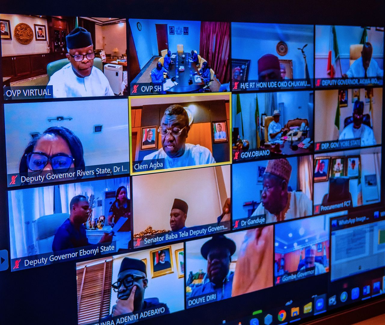 VP Osinbajo Presides Over The Virtual Meeting Of The National Economic Council On 17/02/2022