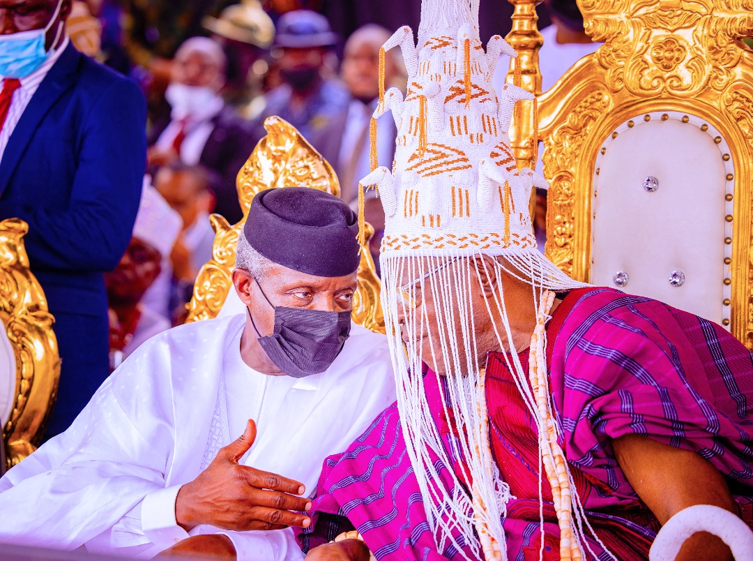 Why Ibadan Remains The City Of Many Firsts, Osinbajo Says At Coronation Of 42nd Olubadan