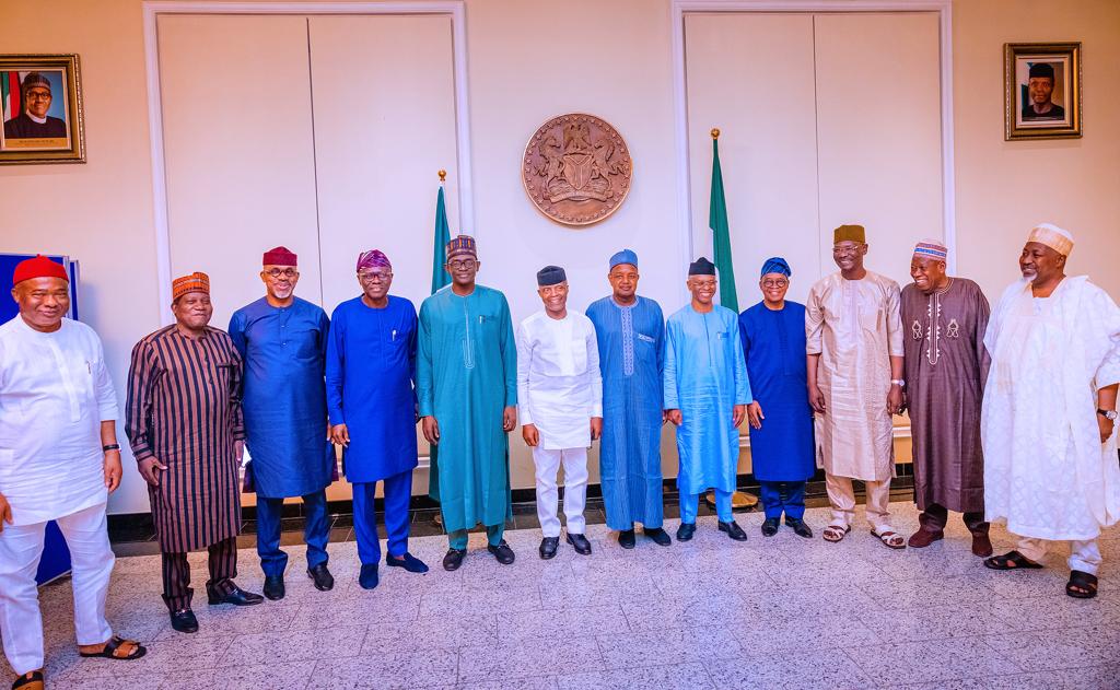 VP Osinbajo Hosts Some Governors Of The All Progressives Congress At Aguda House Residence On 10/04/2022