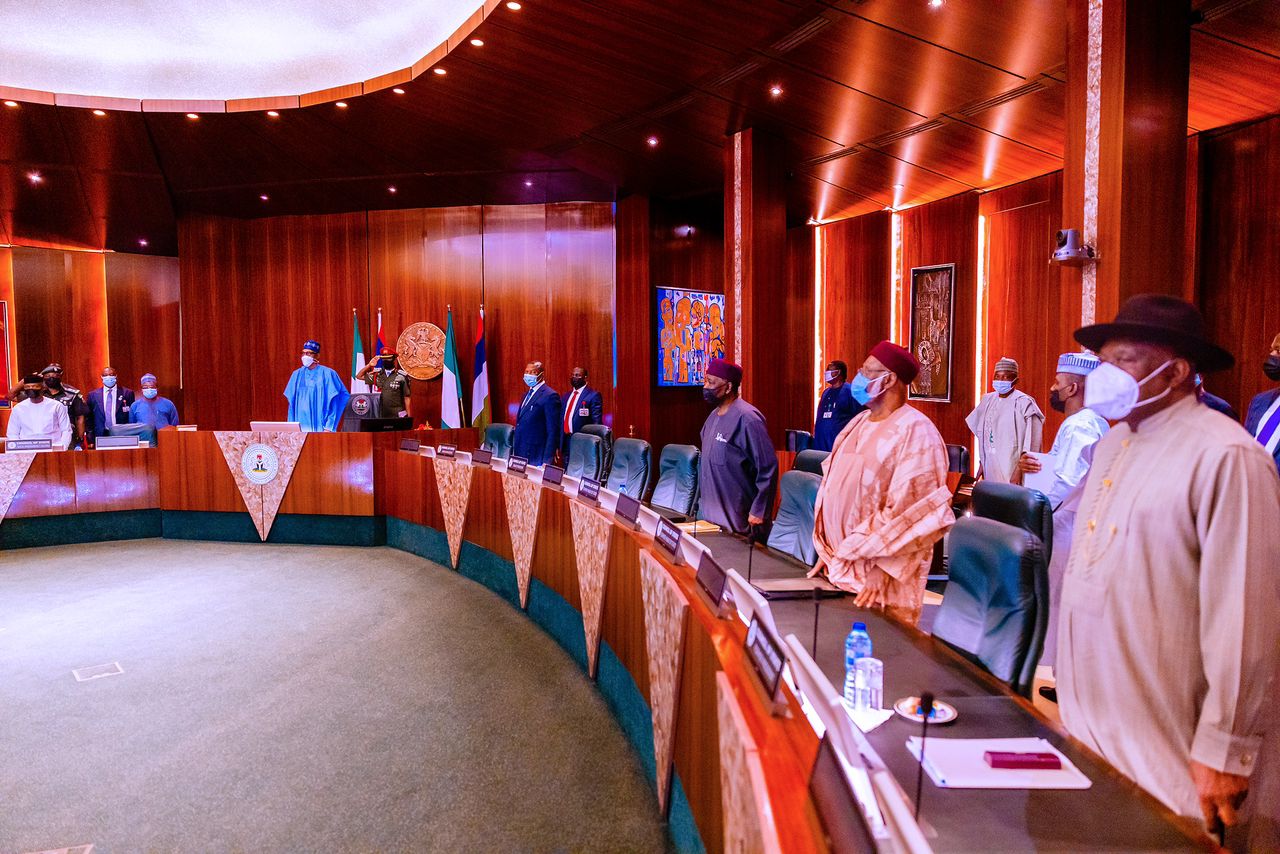 President Buhari Presides Over The Council Of State Meeting; One Minute Silence Observed For Late Chief Ernest Shonekan – 14/04/2022