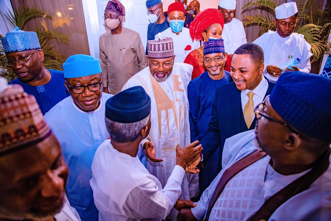 President Buhari Meets With APC Presidential Aspirants At The Statehouse On 04/06/2022