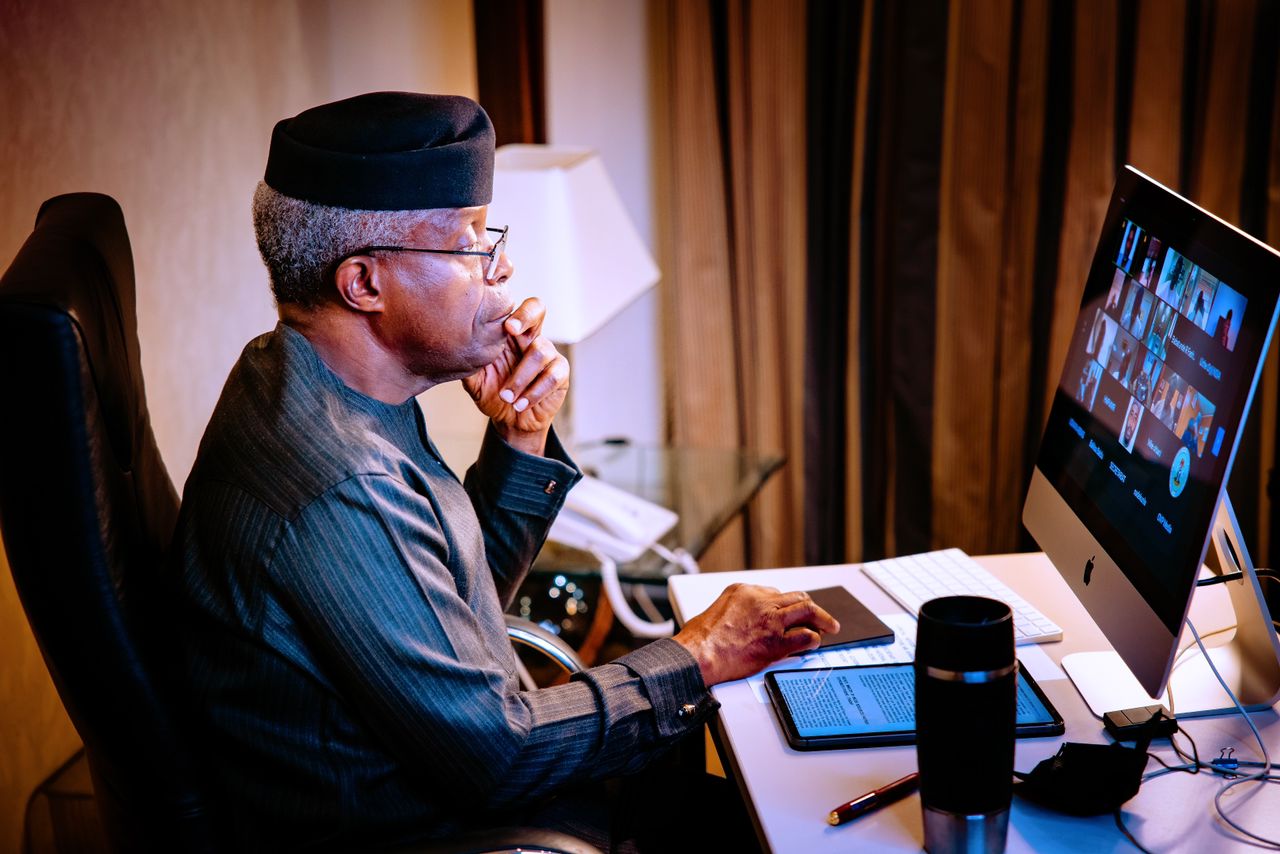 VP Osinbajo Virtually Inaugurates The National Council On Infrastructure On 23/08/2022