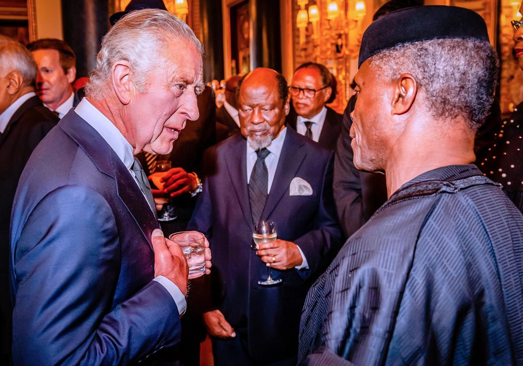 VP Osinbajo And King Charles III At The Reception Held In Buckingham Palace On 18/09/2022