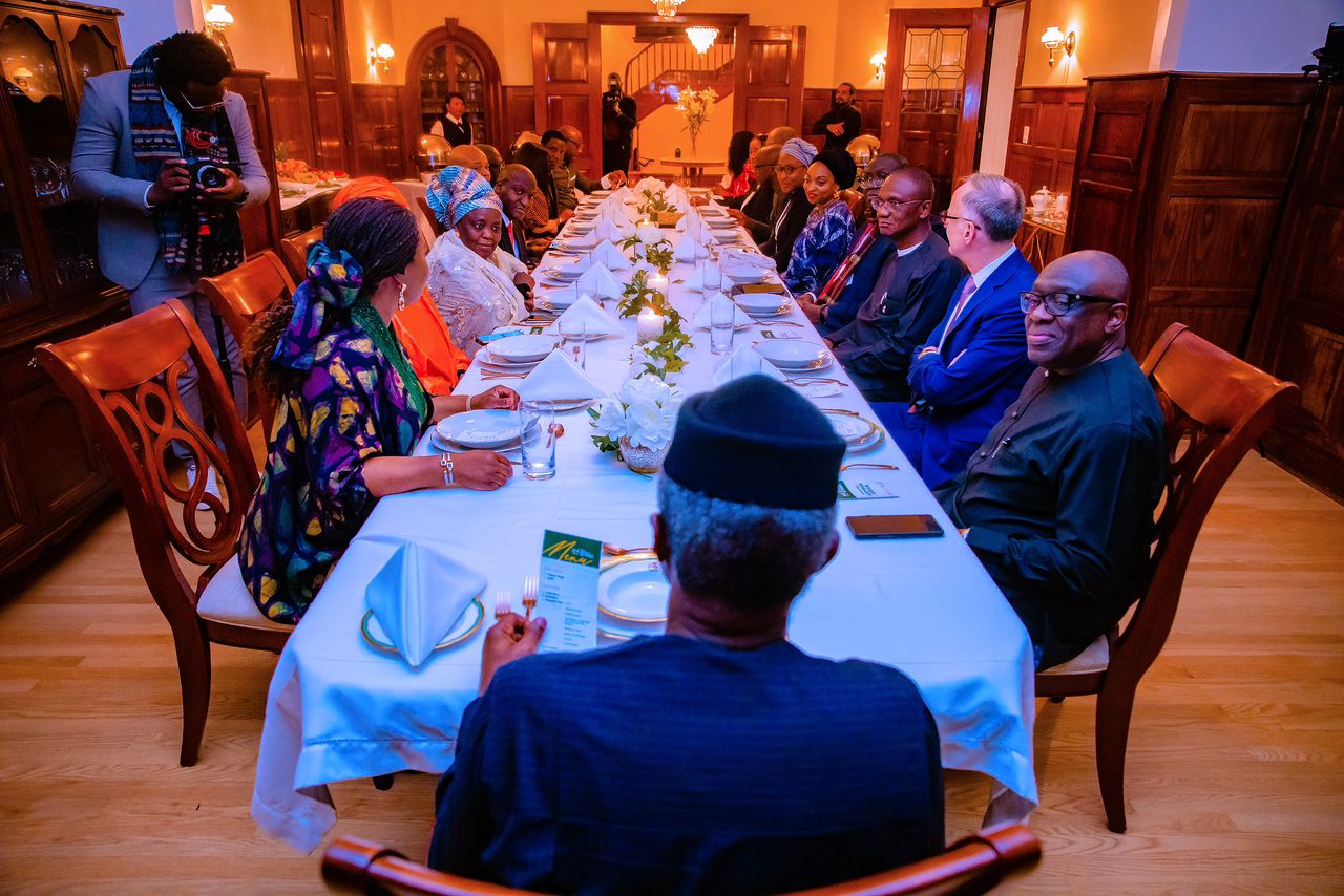 Nigerian High Commissioner To Canada, Amb. Adeyinka Asekun Hosts VP Osinbajo To Dinner At The Official Residence In Ottawa On 21/11/2022