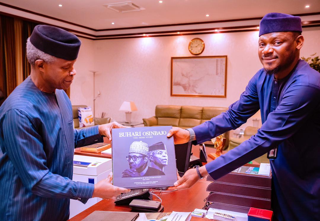 Special Adviser On Economic Matters & Special Assistant On MSMEs Present MSME Photobook To VP Osinbajo On 14/12/2022