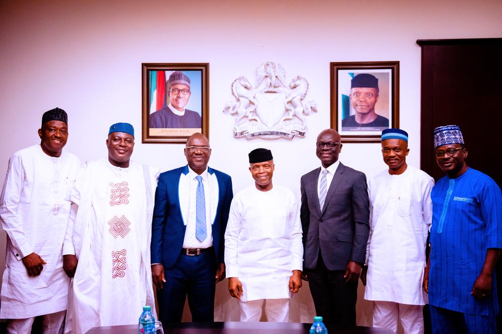 VP Osinbajo Receives In Audience Management Of Olabisi Onabanjo University Led By Its Vice Chancellor, Prof. Ayodeji Agboola At The State House On 22/12/2022