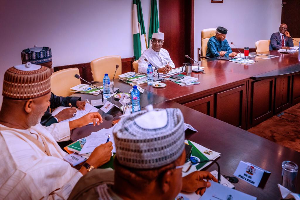 VP Osinbajo Presides Over The National Council On Infrastructure Meeting On 14/12/2022