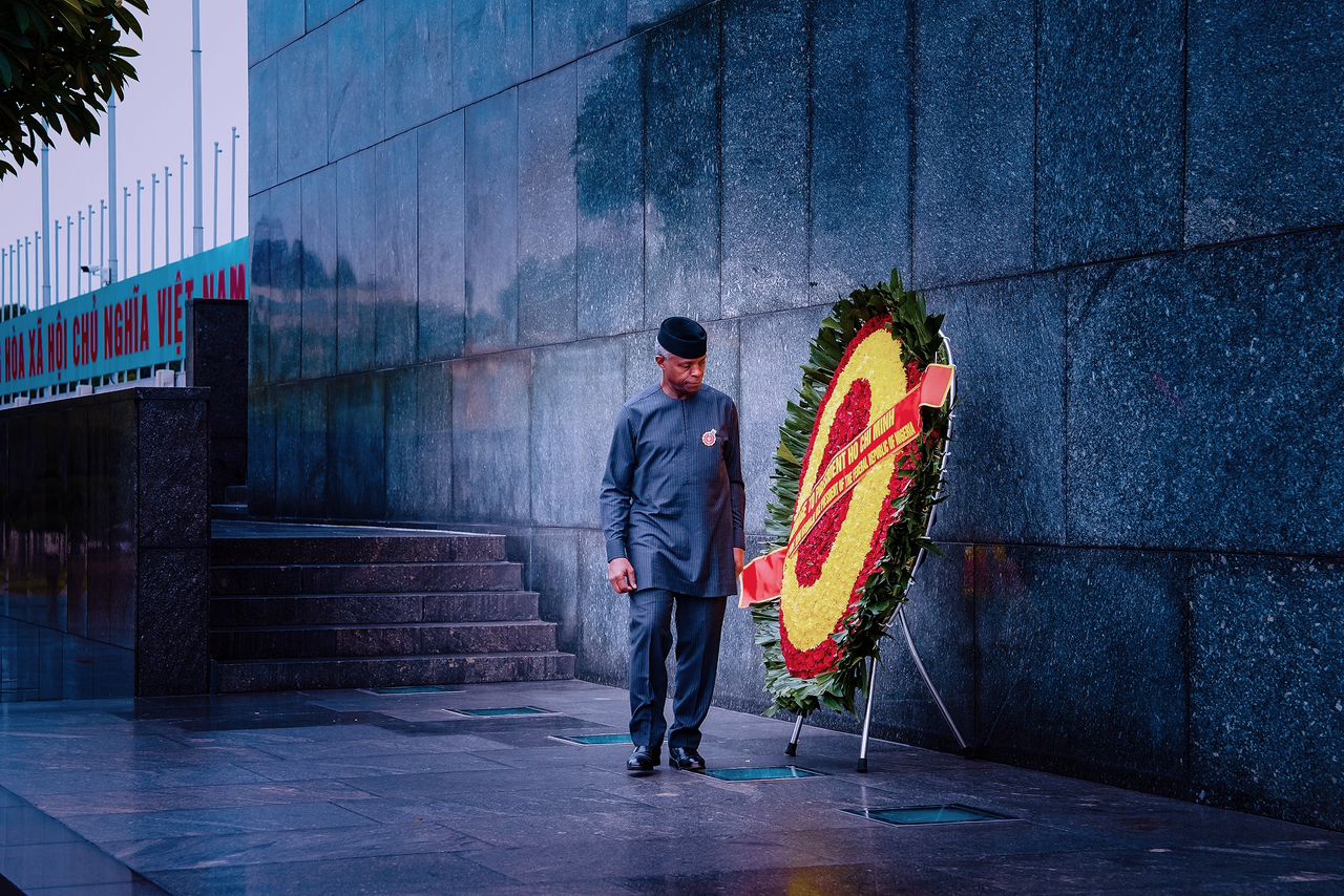 VP Osinbajo Pays Respect To The Late Vietnamese Leader (Ho Chi Minh) At The Ho Chi Minh Mausoleum In Hanoi, Vietnam On 05/12/2022