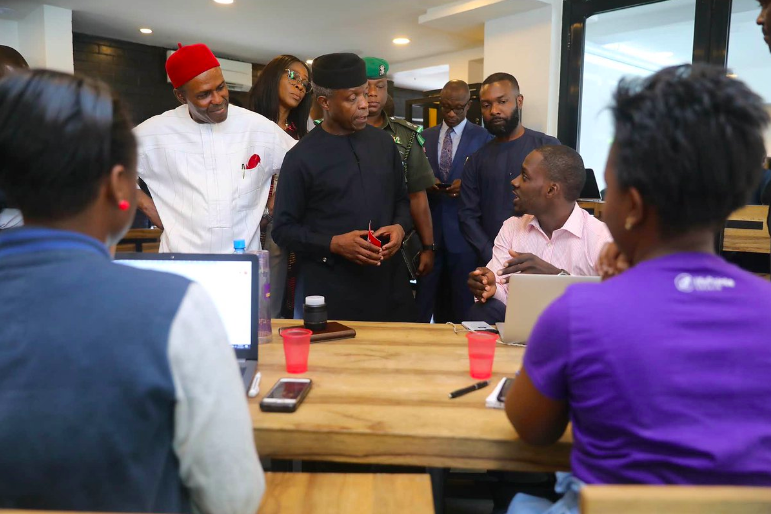 Technology Is The Future Of Nigeria’s Economy, Commerce And Industry, Says VP Osinbajo During Visit To Tech Hubs In Lagos State