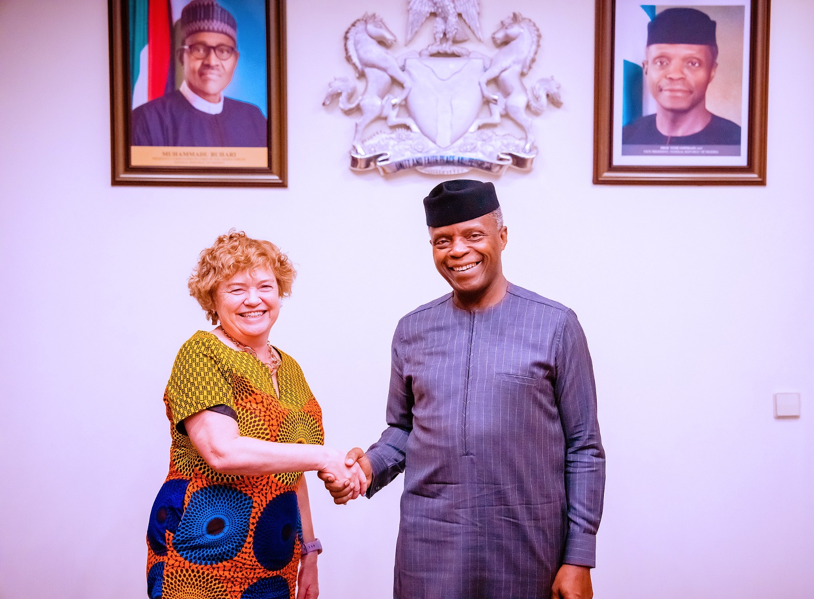 Farewell Visit From Outgoing UK High Commissioner To Nigeria, Ms Catriona Laing CB At The State House, Abuja On 31/03/2023