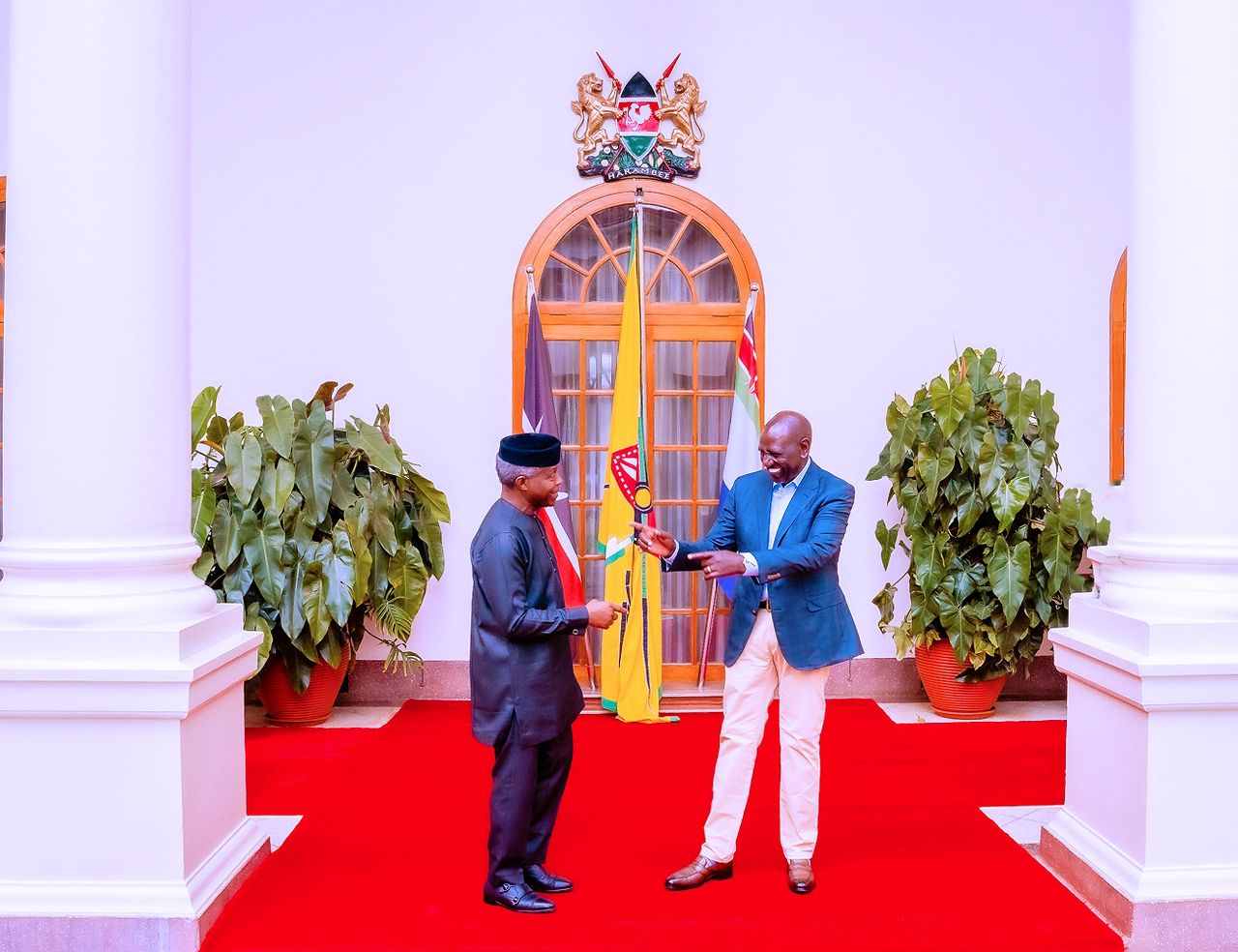 VP Osinbajo Pays Courtesy Visit To The President Of Kenya, Williams Ruto, At The State House In Nairobi On 30/04/2023
