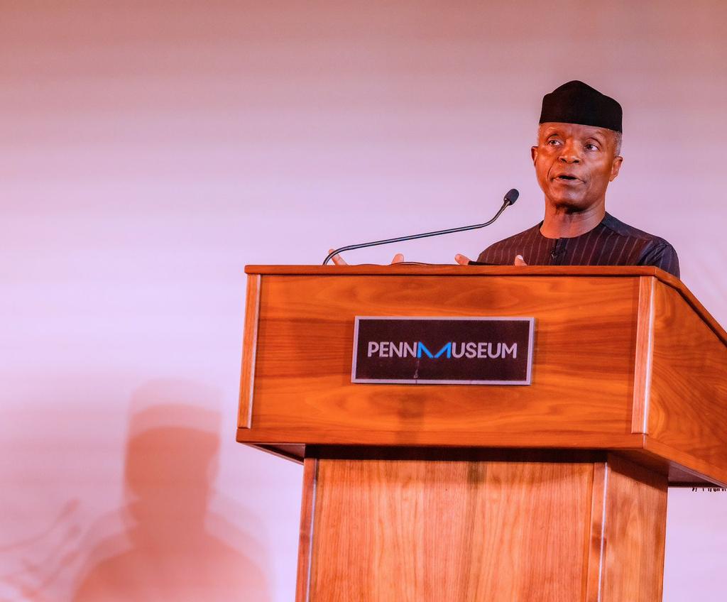 VP Osinbajo In University Of Pennsylvania, USA; Tours The Penn Museum & Delivers Special Lecture On “Just Energy Transition In Africa” At The Center Of Africana Studies In The University On 24/04/2023
