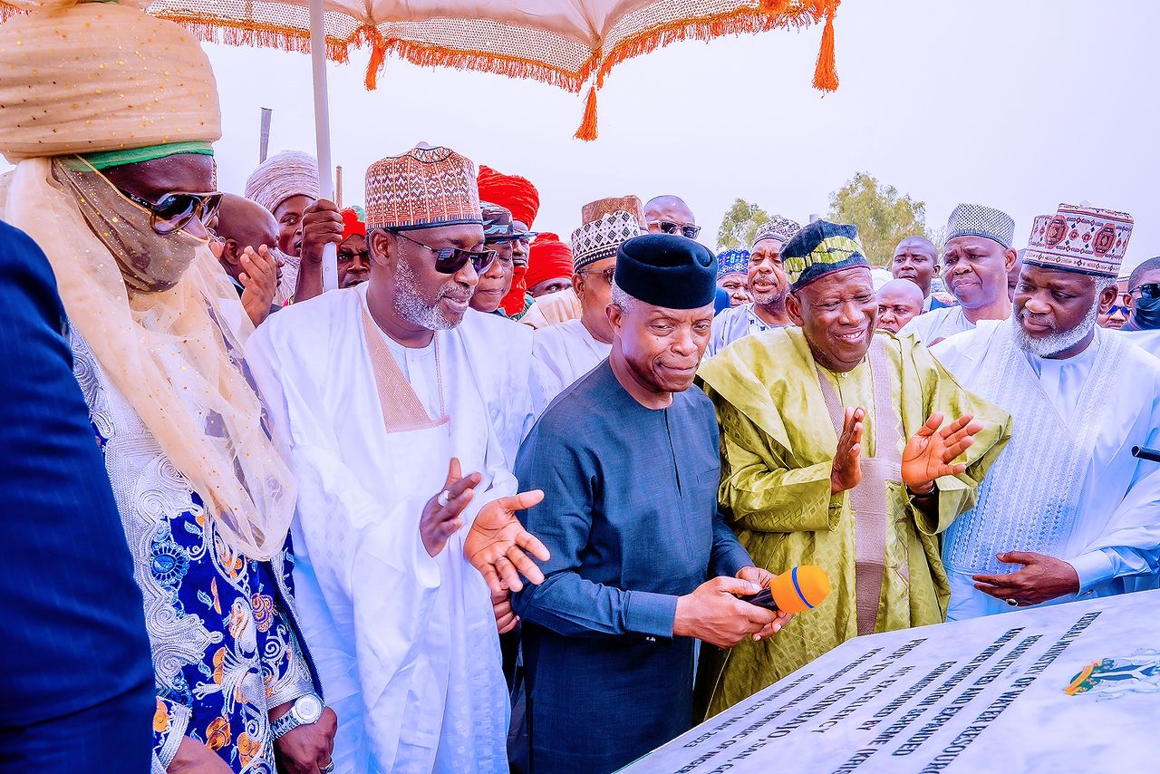 VP Osinbajo In Kano For The Inauguration Of The Kano River Irrigation Scheme On 12/05/2023