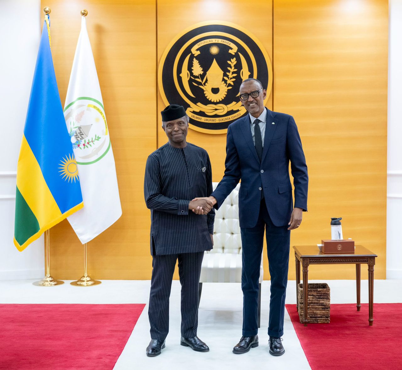 Prof. Osinbajo Meets With President Kagame In Urugwiro Village, Rwanda; Discuss The Timbuktoo Africa Innovation Foundation On 26/03/2024